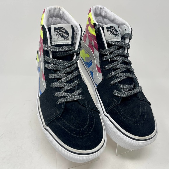 Vans Sk8-Hi Platform 2 Off The Wall Skateboard Black White Womens 7 L.6.7-1099 - Picture 3 of 16